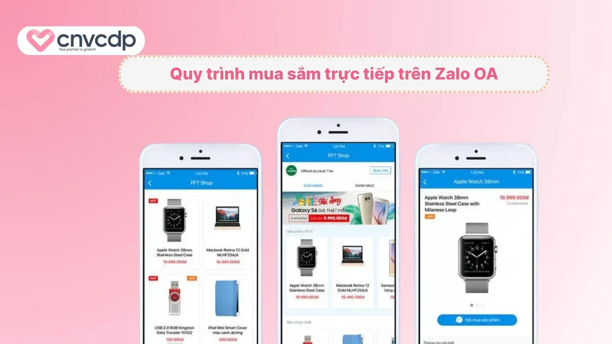 tinh nang mua sam truc tiep tren nen tang Zalo OA
