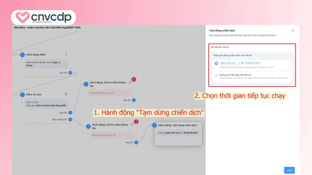 Chon thoi gian chay chien dịch